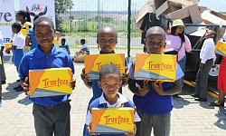 School got donated shoes